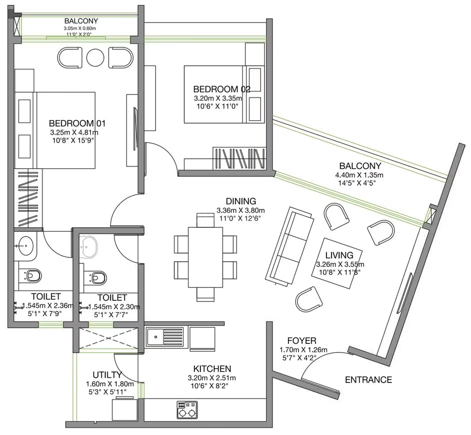 Floor plan for Godrej Lake Gardens