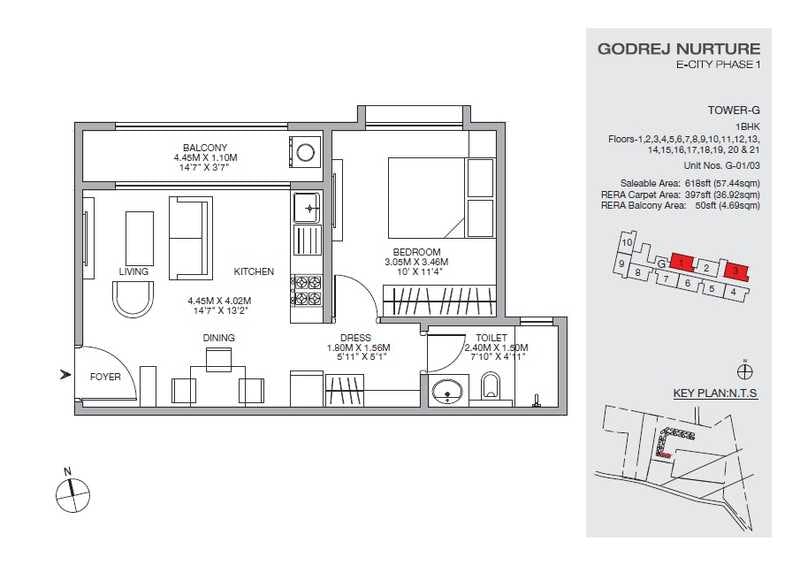 Floor plan for Godrej Nurture