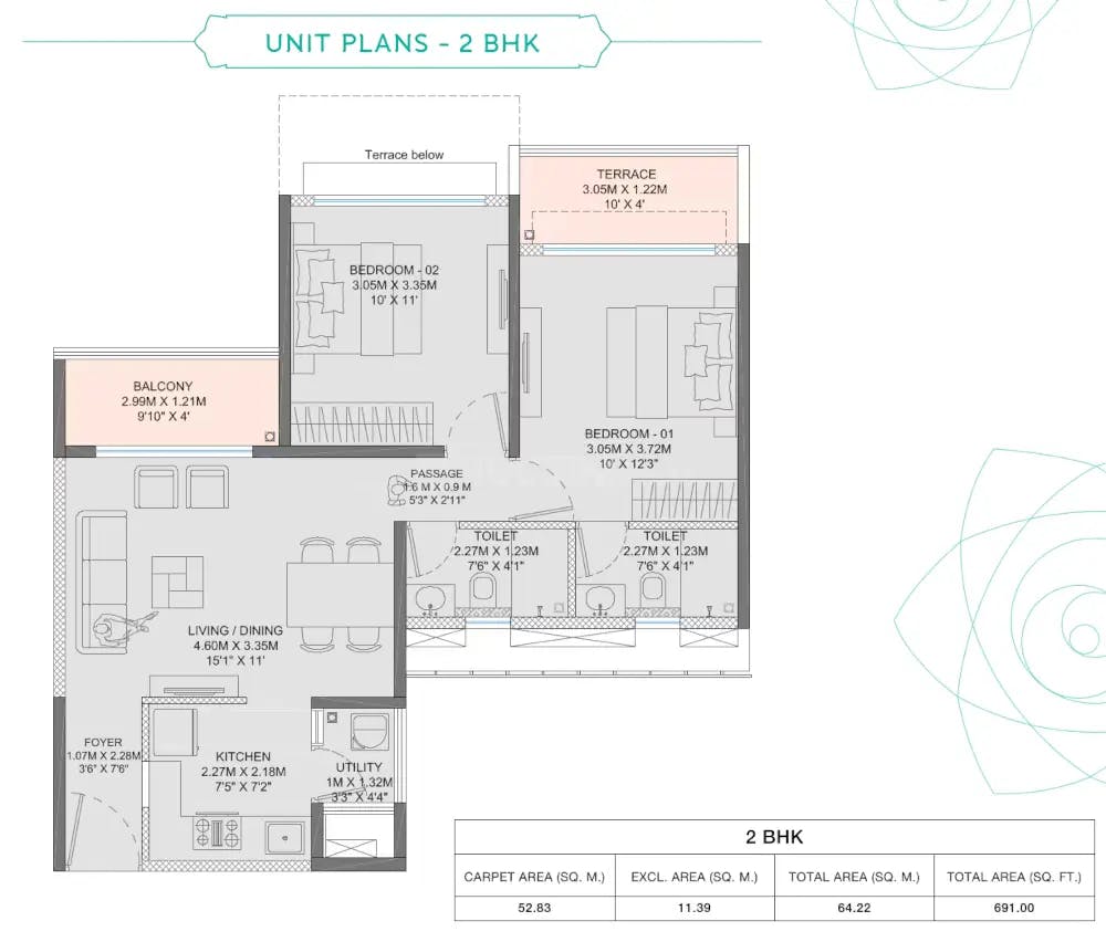 Floor plan for Godrej River Greens