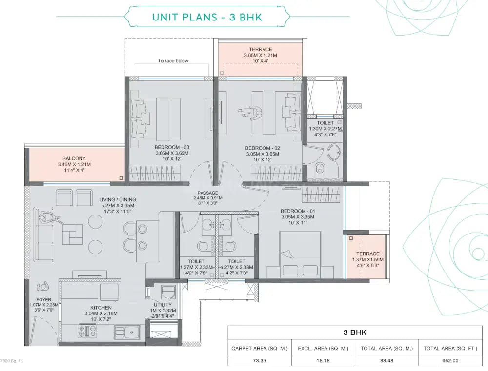 Floor plan for Godrej River Greens