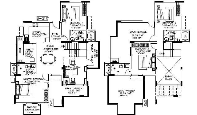 Floor plan for Kolte Patil iTowers Exente