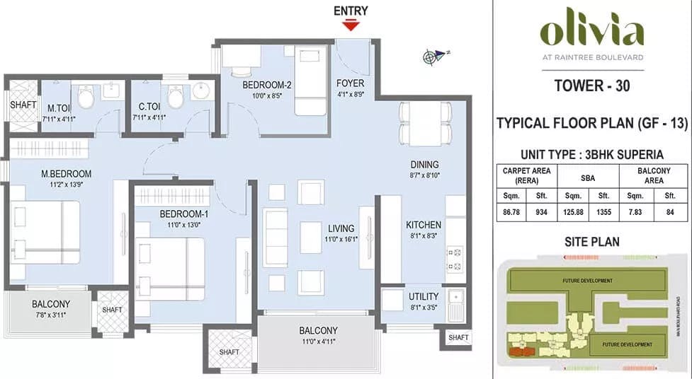 Floor plan for L and T Raintree Boulevard