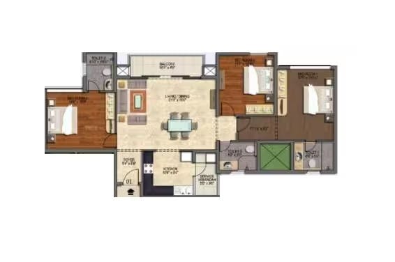 Floor plan for Puravankara Somerset House