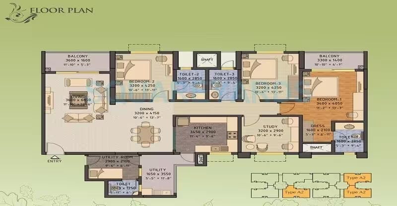 Floor plan for Sobha Forest View