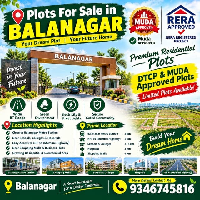 Image of Plot for Sale in balanagar