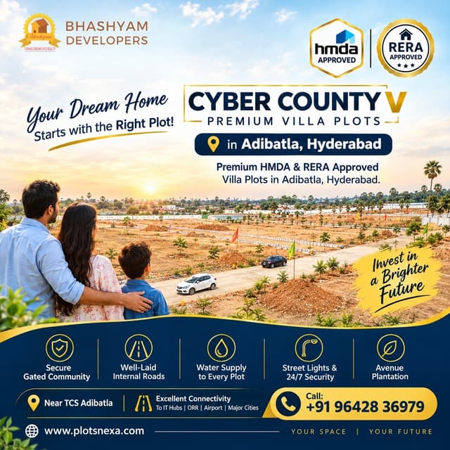 Image of Plot for Sale in Bhashyam Cyber county V