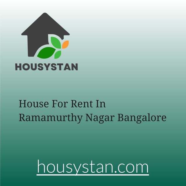 House For Rent In Ramamurthy Nagar Bangalore
