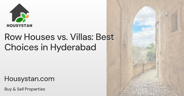 Row Houses vs. Villas: Best Choices in Hyderabad