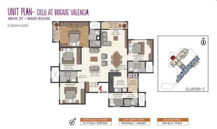 Floor plan for Brigade Valencia